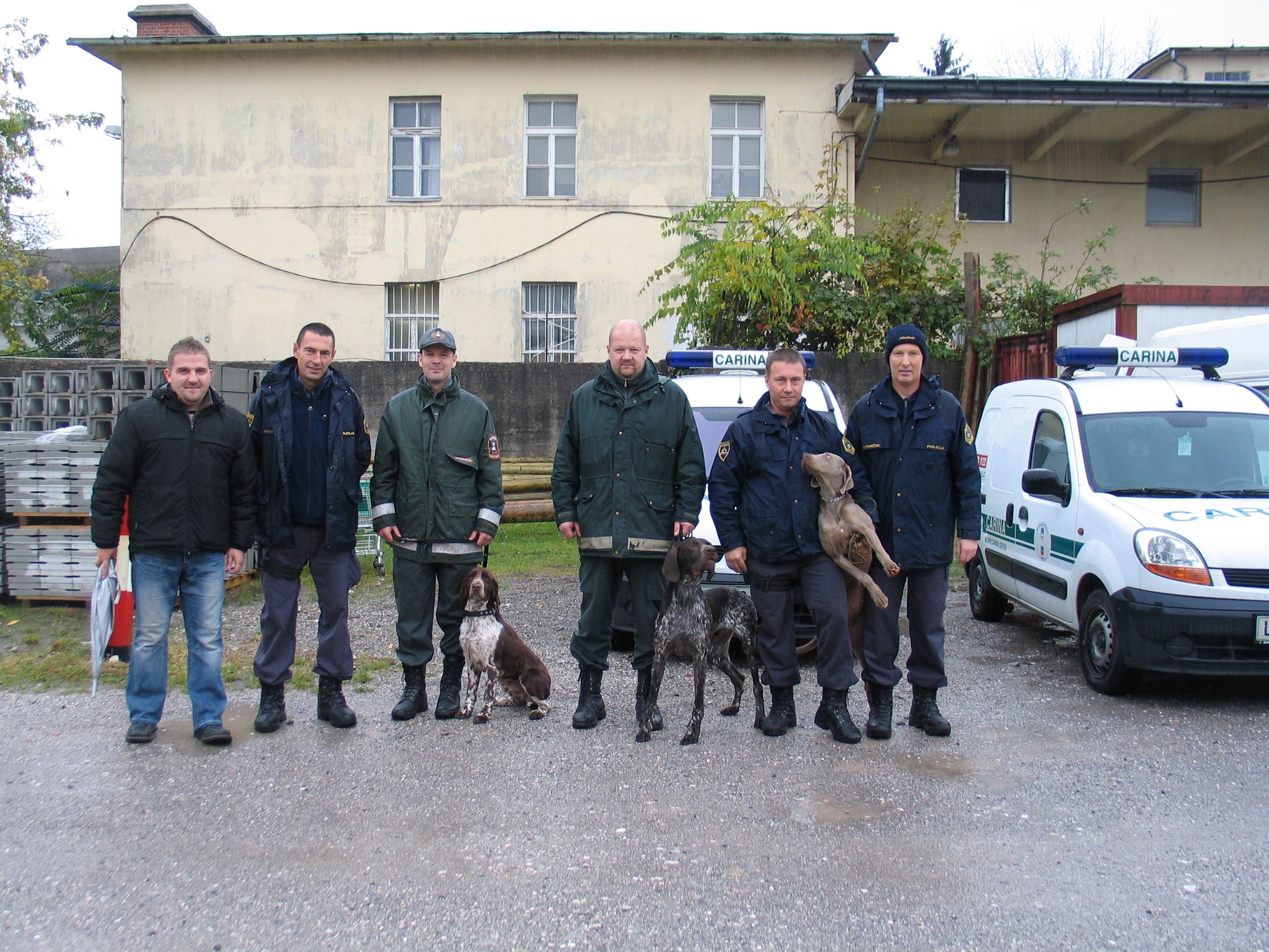 Police dog squad practice drill